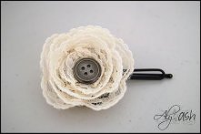 kwiatek do włosów handmade