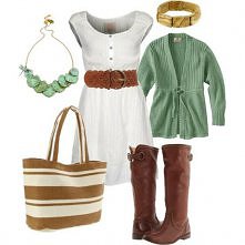 brown + white + green