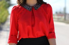 piękna czerwona bluzka!