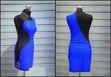 Kobaltowa lycra + czarna ko...