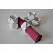 Obrączki na serwetki z serduszkami PAKAMERA.PL