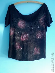 DIY galaxy print t-shirt