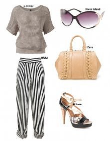 Look z pokazu - drobne paski od Fendi