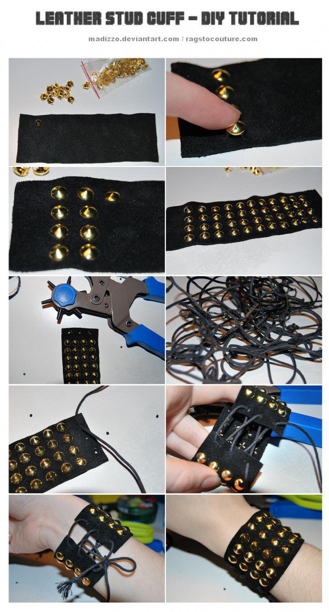 Stud Cuff - DIY Tutorial by ~Madizzo