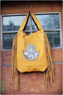 Chanuka hanukkah hamsa ruda z frędzlami