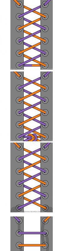 sposoby wiązania sznurówek