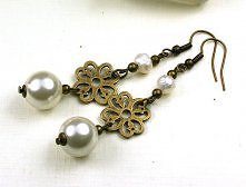 Kolczyki retro perełki