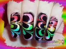 Rainbow Flower Water Marble
