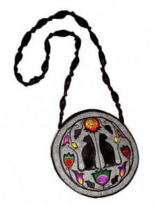 Filcowa torebka z haftem- o...