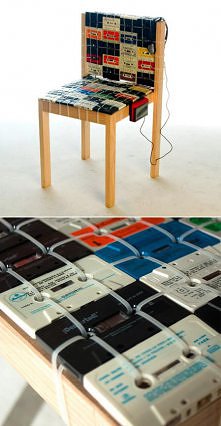 kasetowe krzesło recycling