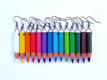 kolczyki z kredek recycling