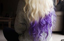 kolorowe końcówki najlepiej wychodzą na jasnym blondzie <3