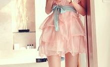 Pudrowa z turkusową kokardeczką <3 mniaaam !