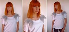 Bluza biała skrzydła S M Diamentowe