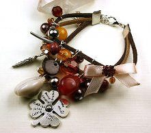 Rzemykowe brązy kokardka 2