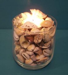 świeczka z muszelek