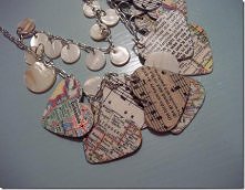 Naszyjnik z mapek i nut