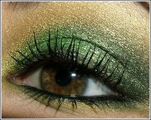 oko odcienie zieleni i złota