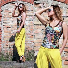 yellow and print DIY