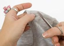 Krok 3 Nożyczkami lub szpik...