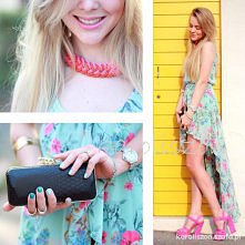 Kwiatowa asymetryczna sukienka <3 Stylizacja dodana na szafa.pl przez karoliszon