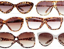 okulary w cętki, retro