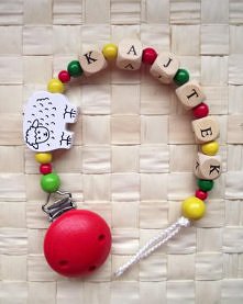 Łańcuszek do smoczka z IMIENIEM DZIECKA