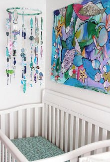 karuzela z resztek tkanin