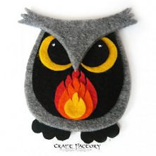 Owlastic Fire - broszka
