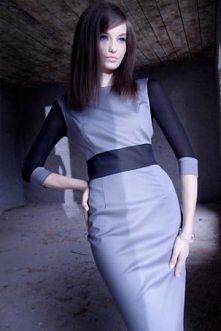 Dress with black sleeves 40 WYPRZEDAŻ!