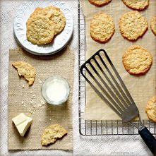 White Chocolate and Coconut Oatmeal Cookies