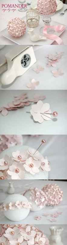Pretty way to use up all those little pre-cut flowers