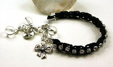 Bransoletka makrama i cyrkonie