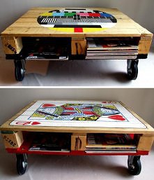 mały stolik z palety