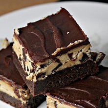 Chocolate chip cookie dough brownies