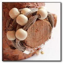 Ecru bransoletka Len