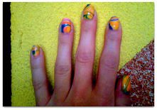 paznokcie metoda wodna