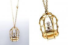 Ptaszek na uwięzi - naszyjnik