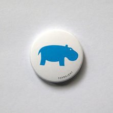 Znaczek button - hipopotam