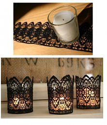 Koronkowe świeczniki.