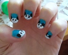 paznokcie pandy :D