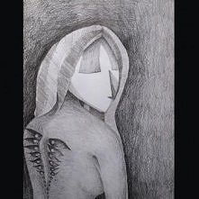 Grafitowy Anioł - ołówek A3