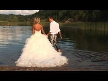 plener slubny w wodzie