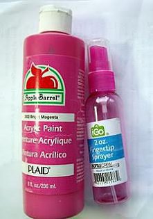 Need to try: Spray paint? Did you know you can make your own spray paint? All you need is a spray bottle and acrylic paint. Mix 2 parts paint to 1 part water and shake to mix.- ...