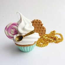 Miętowa babeczka wisior