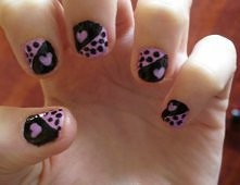 paznokcie wzorek różowy z s...