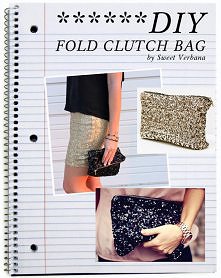 DIY sequin clutch