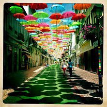 Summer Umbrellas in Águeda, Portugal
