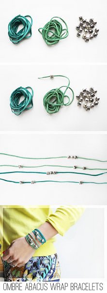 DIY ombre bracelets