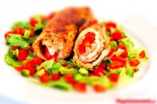 Roladka ze schabu z papryką i boczkiem